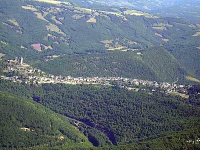 Vue aérienne de Najac