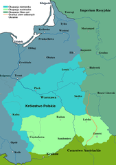 Mapa Generalnego Gubernatorstwa Warszawskiego