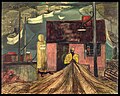 Pink Fish House, oil painting, 1946