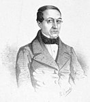 Portrait of Pablo Alonso de la Avecilla (Rufino Casado).jpg (Pablo Avecilla, grabado de Rufino Casado para la serie de la Sociedad Literaria: Asamblea Constituyente de 1854. Biblioteca Nacional de España.)