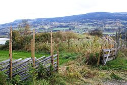 View of the village in the distance