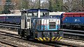 A ŽS series 621-300 shunting locomotive in the blue-white livery