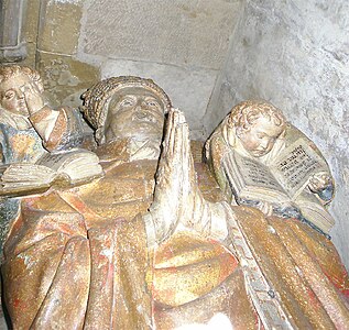 Detalle del sepulcro en Tudela