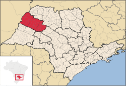 Loko de la Mesoregion de Araçatuba