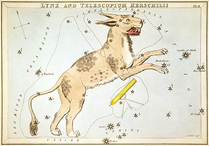 Carte no 8 : Le Lynx et le Télescope de Herschel