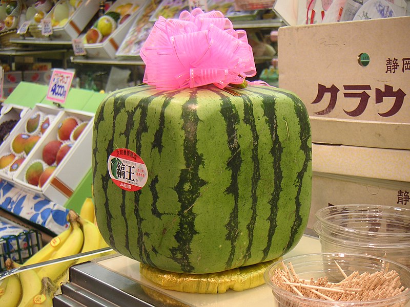 http://upload.wikimedia.org/wikipedia/commons/thumb/4/4f/Square_watermelon.jpg/800px-Square_watermelon.jpg
