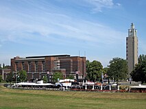 Stadthalle, Albinmüller-Turm und Museumsschiff Württemberg