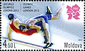Poštanska marka Moldavije s hrvanjem grčko-rimskim stilom