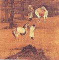 Two horsemen in a wintry landscape, by Liang Kai, 13th century, Song Dynasty