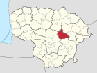Lagekarte von Ukmergės rajono savivaldybė