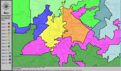 United States Congressional Districts in Georgia (metro highlight), 2003 – 2006.tif