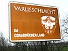 Hinweisschild auf die Varusschlacht