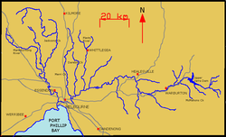 Карта басейна ракі Яра і яе прытокаў