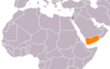 Location map for Israel and Yemen.