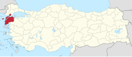 Kaart van Çanakkale