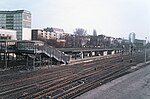 Bahnhofsgebäude Halensee als Autohaus, 1986