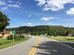 View east along US 250 entering West Augusta