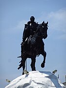 La estatua tras un aguacero