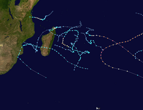 Trajectoire des cyclones.