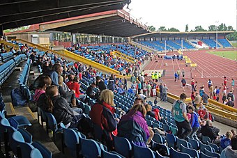 Das Alexander Stadion im Juni 2009 während einer Schulsportveranstaltung