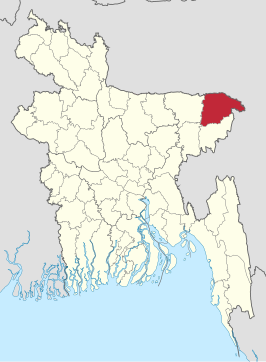 Kaart van Sylhet