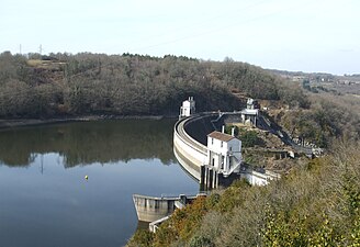 Le sommet du barrage en 2009.