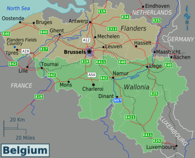 Map of Belgium