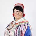Foto einer Frau in samischer Tracht