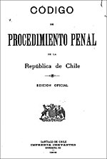 Miniatura para Código de Procedimiento Penal de Chile