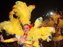 A dancer in the Carnival of Madeira, in Funchal, Portugal Carnival in Funchal.JPG