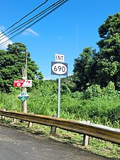 PR-2 west near PR-690 junction in Bajura barrio