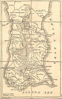 Kaart van het Zuidelijk Schiereiland uit 1905