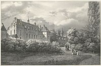 Château de Grosbois, lithograph by C. Motte from a drawing by Renoux