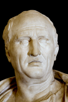 White marble bust