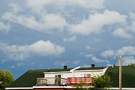 雷雨の後に見られた低い断片積雲