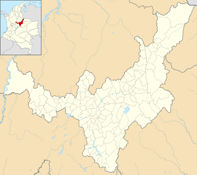 Mapa de localización de Boyacá