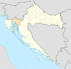 Primorje-Gorski Kotar County (açık turuncu) Hırvatistan (Açık sarı)