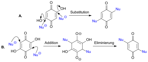 Nukleophile Reaktionen an DHBQ