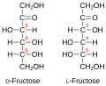 D i L fruktoza (primer ketoze)