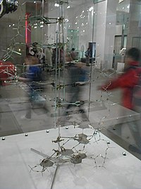 Crick and Watson DNA model built in 1953, currently on display at the National Science Museum in London.