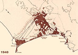 Expansión urbana de Lima al año 1940.