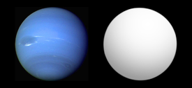 海王星（左）とケプラー4b（右）の大きさの比較