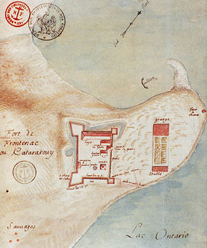 English: Fort Frontenac at Cataraqui, 1685.