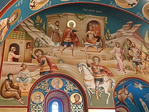 Freska Čuda svetog Mine u crkvi Lazarici u Beogradu