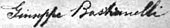 signature de Giuseppe Bastianelli