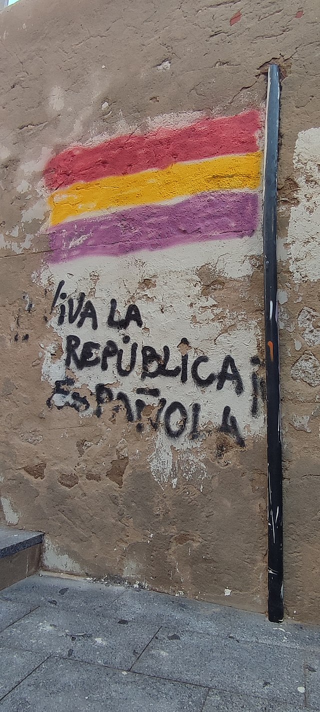 Grafit partidari del republicanisme espanyol a Alacant.