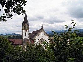 Parish church of St. Michel in Heitenried village