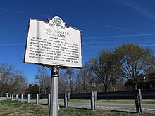 A historical marker in Hilham, Tennessee identifying the former location of Fisk Female Academy, a female academy founded in 1806 Hilham-Fisk-Female-Academy-THC-marker-tn.jpg