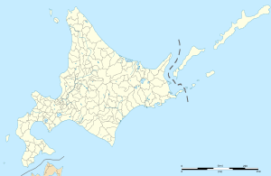 カモイワッカ岬の位置を示した地図