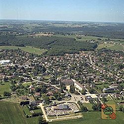 An aerial view of Houppeville